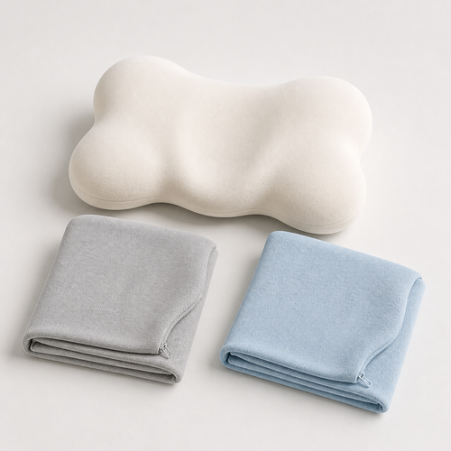 Xbound cloud pillow replacement covers in white, light gray, and blue