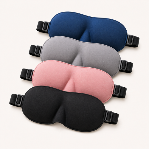 Xbound kids 3D blackout sleep masks in navy gray pink and black